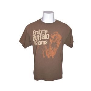Buffalo Trace Grab The Buffalo Short Sleeve Tee Shirt Brown Bourbon KY Large